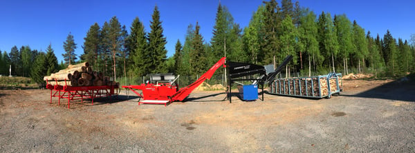 Hakki Pilke firewood processor in work