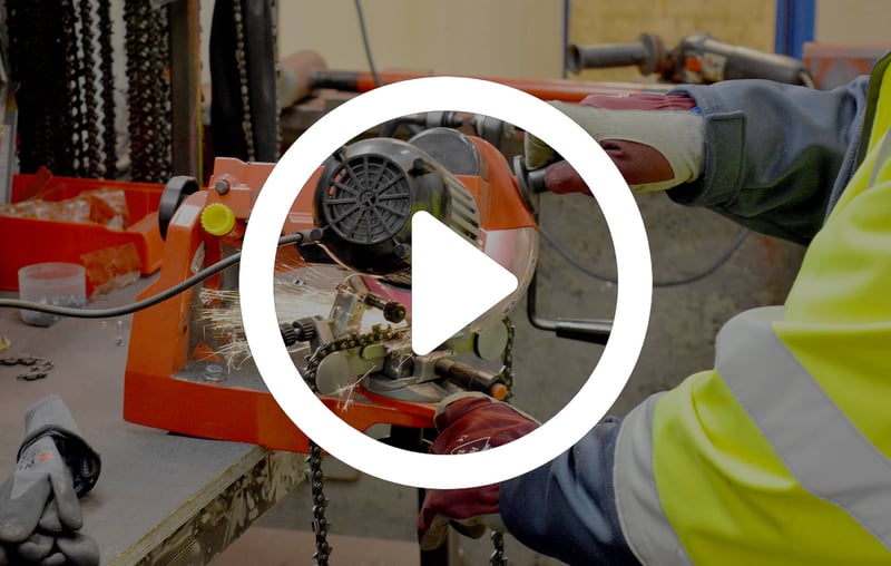 Chain sharpening video